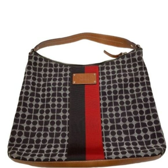 Kate Spade New York Circle Pattern Leather Trim Shoulder Bag - Picture 1 of 6